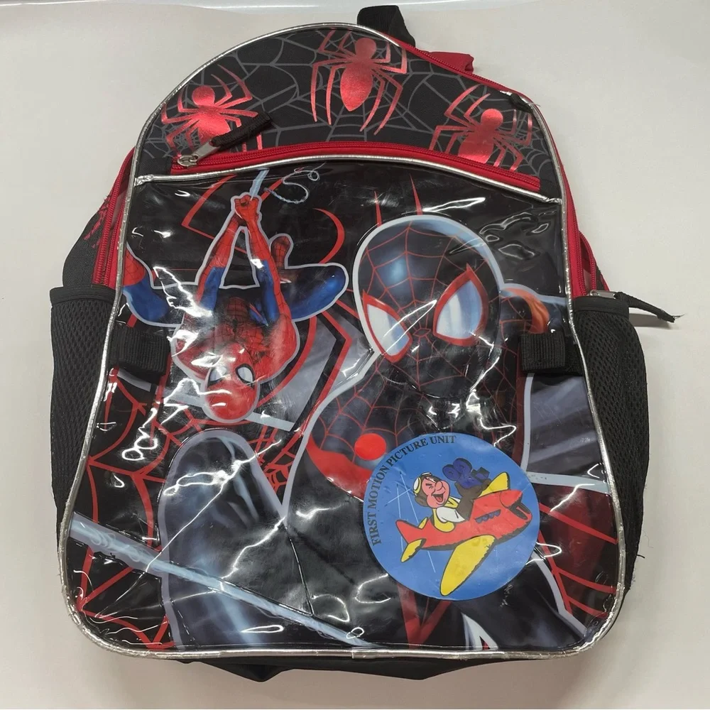 Red and Black Kids Spiderman Graphic Backpack Back To School‎